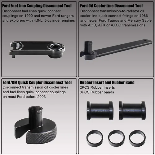 Vista 7 de YSTOOL Master - Herramientas de desconexión rápida, kit de 22 piezas para manguera de combustible de línea de CA automotriz y tubo enfriador