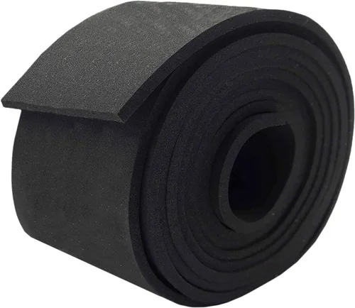 Vista 10 de Rollo de tira de espuma de neopreno de Dualplex, 3" de ancho x 10' de largo x 1/4" de espesor, tira de sellado climático de alta densidad – Rollo