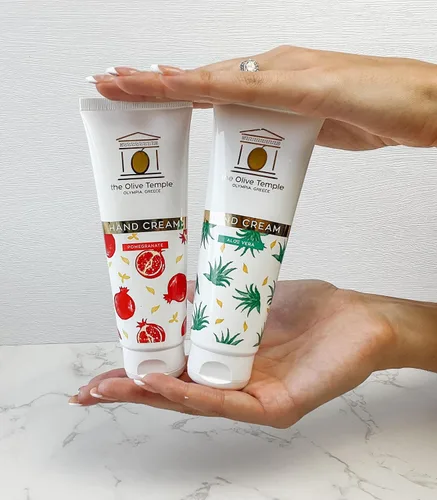 Vista 2 de Crema de manos con aceite de oliva - Fórmula hidratante profunda y nutritiva para manos suaves y flexibles (granada)
