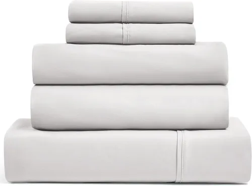 Vista 29 de UGG Juego de sábanas de lujo de 3 piezas, tamaño individual, refrescante, con bolsillos profundos, ropa de cama de alta calidad con 1 funda de Gris