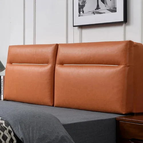 Vista 10 de Cabecero tapizado de cama King, almohada de respaldo de piel sintética, funda extraíble perfecta para cojín lumbar, adecuada para cama sin cabecero