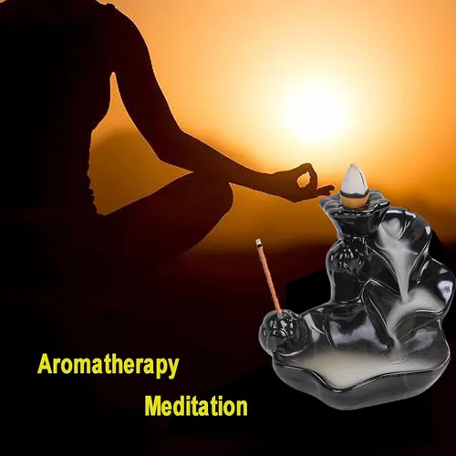 Vista 4 de Conos de incienso de reflujo (60 conos) conos de incienso en cascada, sándalo, lavanda, rosa, jazmín, lirio, té verde, aromas naturales, conos