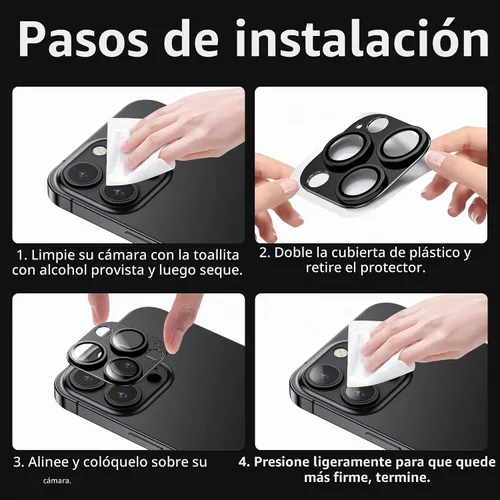 Vista 7 de Protector de lente de cámara para iPhone 14 Pro / iPhone 14 Pro Max, cubierta de cámara de aleación de metal con accesorios de protector de pantalla