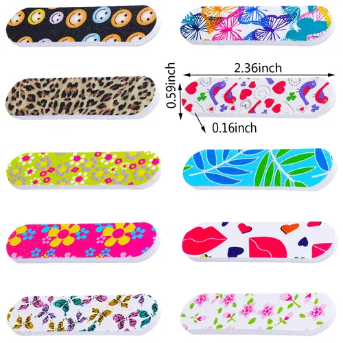 Vista 4 de Mudder Paquete de 150 mini limas de uñas a granel, tableros de esmeril de doble cara para uñas, juego de regalo pequeño desechable, herramientas