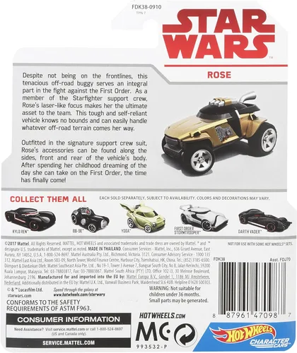 Vista 5 de Hot Wheels Star Wars Character Car Rosa