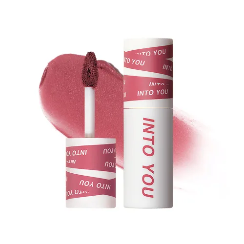 Vista 16 de INTO YOU Lápiz labial mate con brillo, lápiz labial rojo de larga duración para mujeres, multiusos para labios y mejillas, no se desvanece