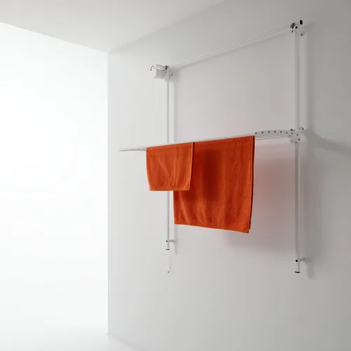 Vista 2 de foxydry Estante de secado de ropa para montar en la pared, pared de aireador de ropa, tendedero vertical desplegable