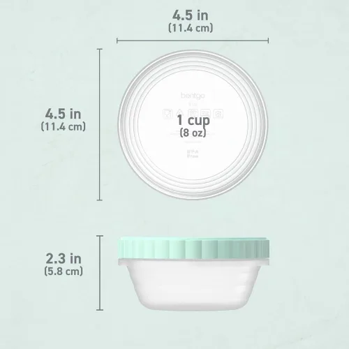 Vista 7 de Bentgo Prep - 20 piezas de 16 fl oz Recipientes de plástico para deli con tapas a prueba de fugas, almacenamiento de alimentos para preparación