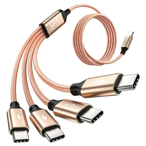 Cable de carga múltiple USB C 4 en 1, cable de carga tipo C para múltiples Colmillo sangriento