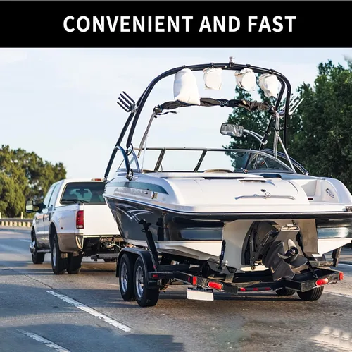 Vista 8 de METOWARE Acoplador Recto de Lengua de Remolque para Bola de 2", Acoplador de Remolque de Ancho de Canal de 2", 3,500LBS