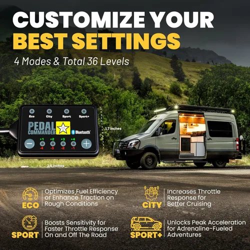 Vista 5 de PEDAL COMMANDER Controlador de respuesta del acelerador compatible con Mercedes-Benz Sprinter Van 2007-2025, Plug-and-Play, 4 modos de conducción
