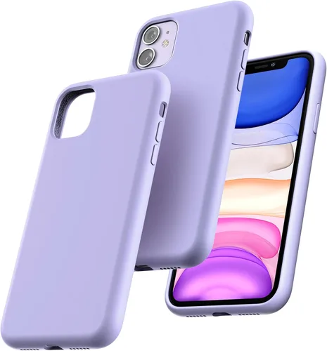 Vista 21 de TOCOL - Funda 5 en 1 para iPhone 11, con 2 protectores de pantalla + 2 protectores de lente de cámara, funda delgada de silicona líquida a prueba