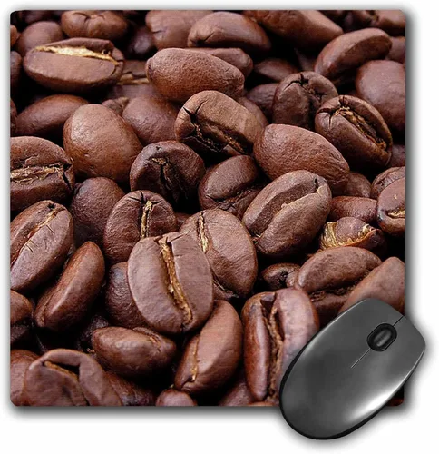 3dRose LLC 8 x 8 x 0.25 inches frijoles de café, Cocina Arte, Semillas, Tostado frijoles de café patrón Mouse Pad (MP _ _ _ _ _ _ _ _ _ _ 46808 _ _