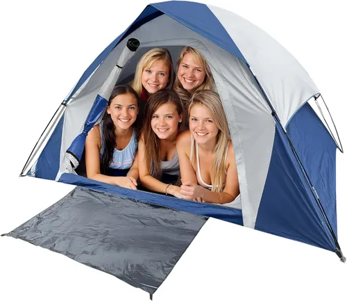 XL Tienda de campaña con cúpula para 6 personas, doble capa impermeable, mosca de lluvia extraíble, para senderismo al aire libre, pesca (6 personas