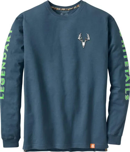 Vista 10 de Legendary Whitetails Camiseta de manga larga para hombre con diseño gráfico, 100% algodón preencogido de alta calidad Negro