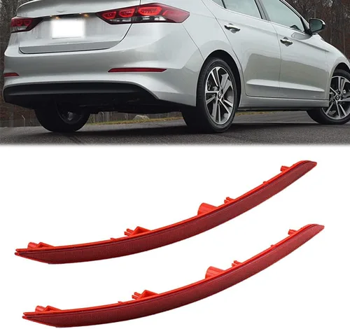 Vista 7 de Para Hyundai Elantra 2017 2018 Par Parachoques Trasero Reflector Luz Cola Lámpara Derecho Pasajero Sider