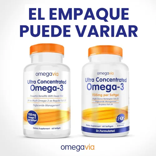 Vista 9 de Aceite de Pescado Omegavia pharma-grade, inodoro/sin eructos. 0.03 onzas Omega-3, Alta Omega-3 por píldora., 60