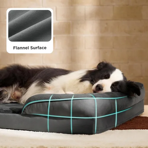 Vista 6 de Bedsure Camas ortopédicas para perros de tamaño grande - Cama impermeable para perros grandes y gatos, sofá para perros cómodo con funda extraíble
