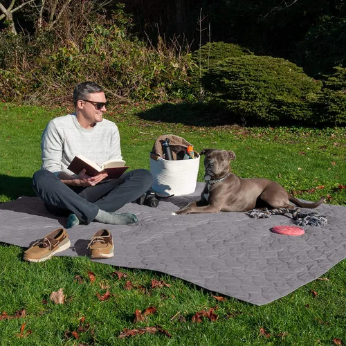 Vista 5 de Furhaven Funda Protectora de Colchón Impermeable y Antideslizante Tamaño Queen para Perros y Gatos, Lavable, Para Camas, Sofás y Asientos