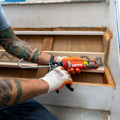Vista 5 de Loctite PL Premium Max Adhesivo de construcción, cartucho de 9 onzas líquidas, 1 paquete, pegamento de construcción versátil para madera, hormigón