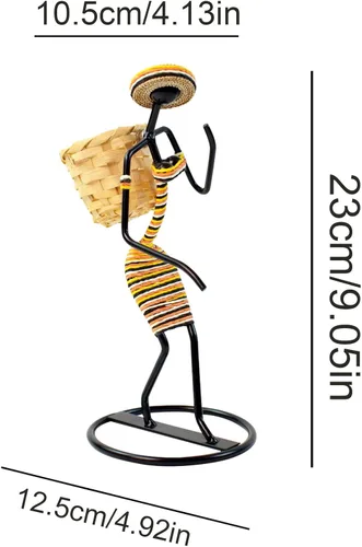 Vista 7 de Centro de Mesa De Comedor, portavelas LED, esculturas de hierro, decoración de mesa, figura de hierro multifuncional con luz de vela, colección