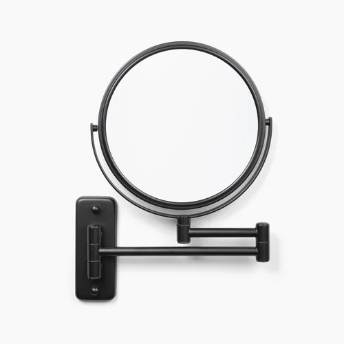 Vista 2 de JERDON Espejo de aumento montado en la pared - Espejo de maquillaje de baño con aumento 5X - 8 pulgadas de diámetro - Negro - Modelo JP7506BK