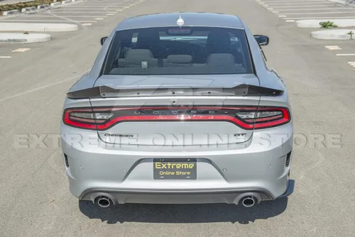 Vista 2 de Reemplazo para Dodge Charger 2015 SRT8 Hellcat Extendido Estilo Trasero Aleta de Borde Tronco con Alerón Wickerbill