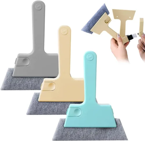 Vista 9 de 3 piezas de limpiadores mágicos para pistas de ventana, cepillo de limpieza de ranuras de ventana mejorado 2026 de mano, juego de herramientas