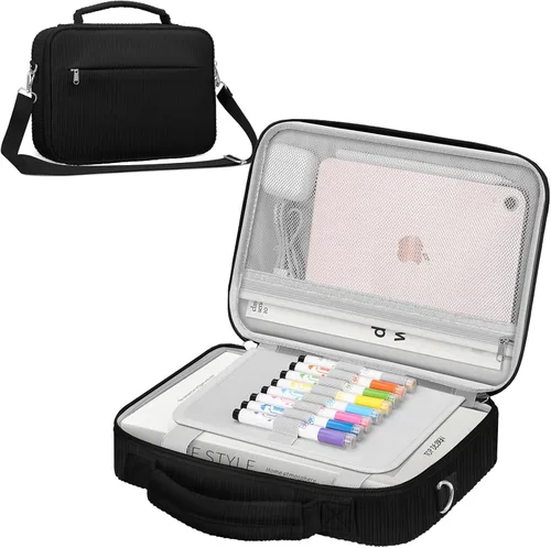 Vista 21 de FINPAC - Funda grande para Biblia con correa para el hombro, estuche para libros, bolso de iglesia, con ranuras para bolígrafos y bolsillo