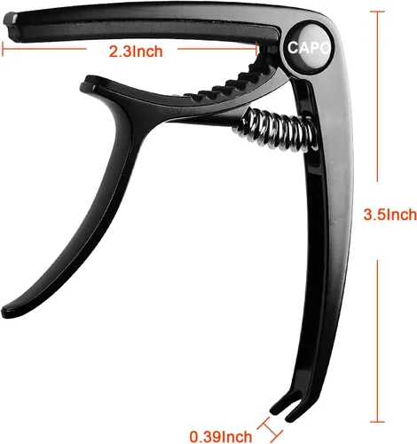 Vista 9 de Cejilla de guitarra acústica y eléctrica - Cejillas de guitarra de 6 cuerdas