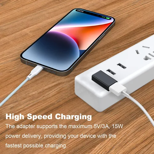 Vista 4 de AreMe Adaptador USB 3.0 de 90 grados, paquete de 2 unidades, extensor de convertidor USB A macho a hembra de ángulo recto para PC, laptop, cargador