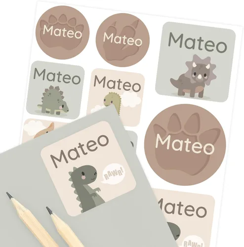 Vista 10 de Etiquetas de nombre para niños (33) – Calcomanías personalizadas para guardería, campamento y escuela – Calcomanías duraderas e impermeables