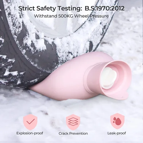 Vista 4 de Bolsa de agua caliente de silicona apta para microondas con tapa (1 litro), MEETRUE innovadora bolsa de agua caliente de silicona libre de BPA