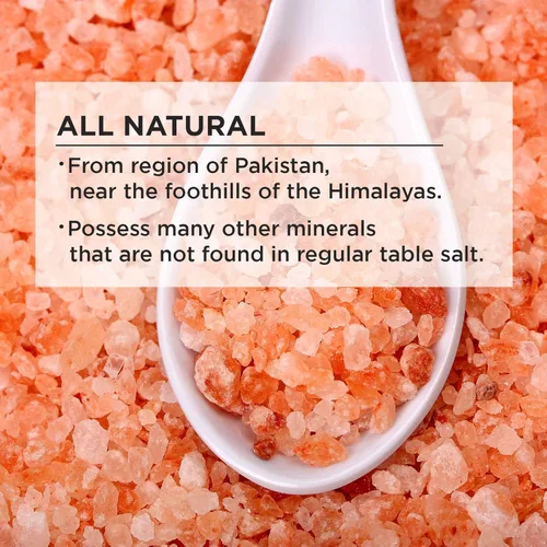 Vista 3 de Sal rosa del Himalaya gourmet premium, grano grueso, bolsa de 1 libra