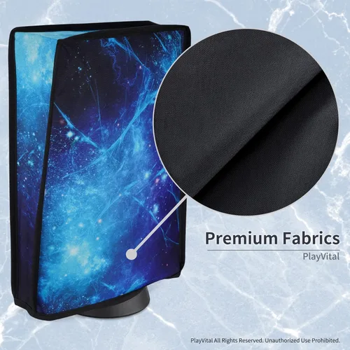 Vista 4 de PlayVital Dust Cover for ps5, Anti Scratch Waterproof Cover Sleeve for ps5 Console Digital Edition & Disc Edition