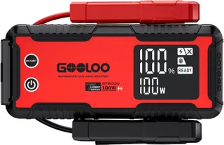 GOOLOO Arrancador de coche GT6000 de 6000 A con carga rápida bidireccional de 100 W, potente potenciador de batería de auto de 12 V (todos los