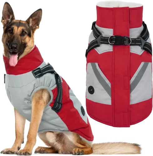 Vista 8 de IECOii Abrigos para perros pequeños, arnés de invierno con cremallera, color verde, talla XS, cálido abrigo de invierno para perros pequeños