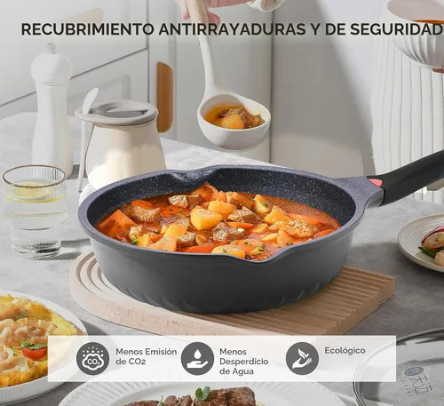 Vista 6 de Vinchef - Juego de utensilios de cocina antiadherentes con tapa (12 unidades)