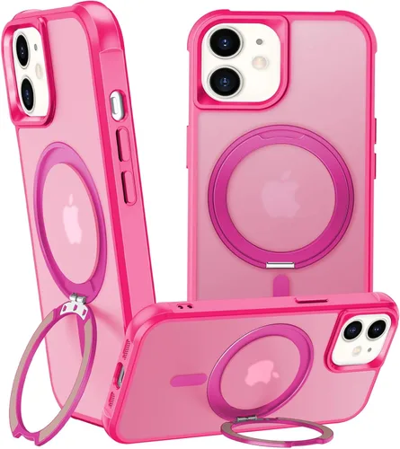 Vista 61 de Anillo giratorio magnético de 360° para iPhone 15 Plus, soporte de metal integrado y soporte de anillo, compatible con Magsafe, protección de grado