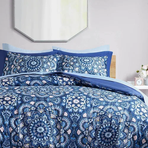 Vista 3 de Comfort Spaces - Acogedor edredón con diseño moderno e informal, con juego completo de sábanas y con bolsillo lateral, cubierta para todas