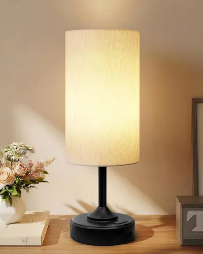 Vista 15 de EZVALO Lámpara inalámbrica, luz ambiental, regulable, 2700 K, temporizador, control táctil, portátil, LED, funciona con pilas, recargable, sin