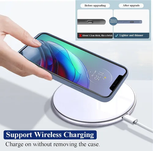 Vista 6 de Yarxiawin Compatible con Xiaomi Redmi Note 12 Pro Case Silicona Púrpura, Xiaomi Redmi Note 12 Pro Funda de teléfono Funda de silicona suave delgada