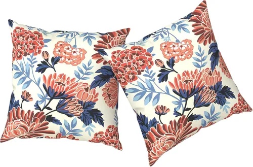 Vista 104 de Almohadas de exterior para muebles de patio de 16 x 16 pulgadas, almohadas cuadradas para exteriores con rellenos, almohadas decorativas de patio