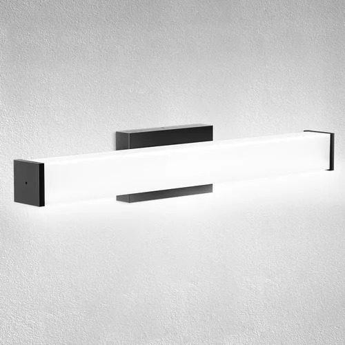 Luces de tocador de 24 pulgadas para baño, lámparas de tocador negras, luz diurna de 25 W, regulable, 2200 lm, barra de luz de baño sobre espejo