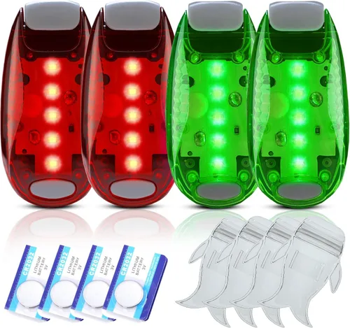 Vista 8 de 4Pack Kayak Lights with IPX8 Fish-shaped Waterproof Bag, Battery Operated Navigation Lights for Night Kayaking, Clip on for Paddle board, Pontoon