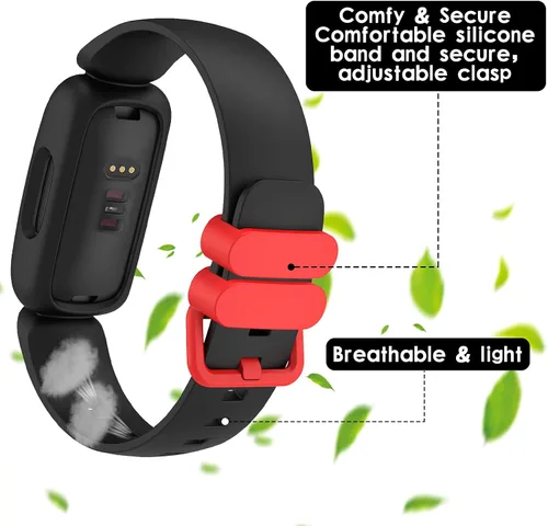 Vista 3 de Bandas de silicona compatibles con Fitbit Ace 3, bandas de repuesto suaves impermeables para Ace 3 bandas para niños y niñas, accesorios de pulsera