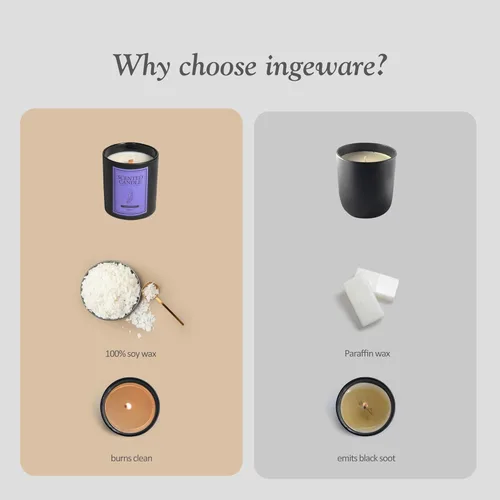 Vista 5 de Velas perfumadas 100% cera de soja para el hogar: velas de soja con mecha de madera de 8 onzas, regalo para hombres y mujeres, velas de aromaterapia