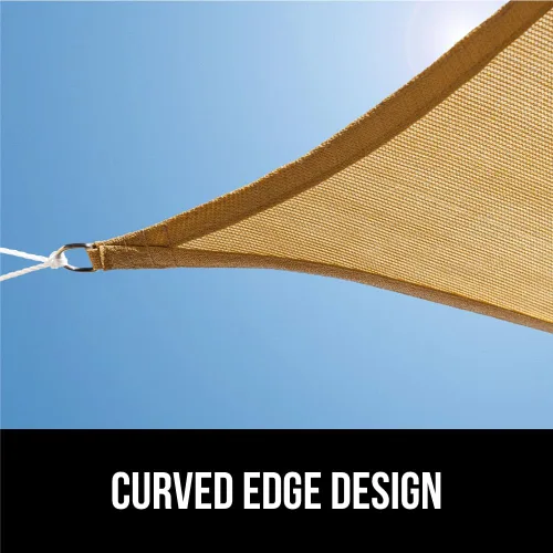 Vista 8 de GORILLA GRIP - Toldo parasol resistente, protección UV, resistente a la decoloración, desgarros y óxido, rectangular, con bordes curvos que bloquean