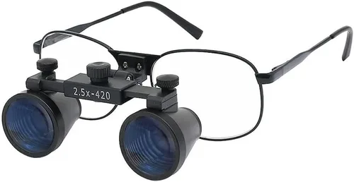 XUX Lupas de visión de profundidad con lentes de metal 2.5X lupa binocular lupa (2.5X-420)