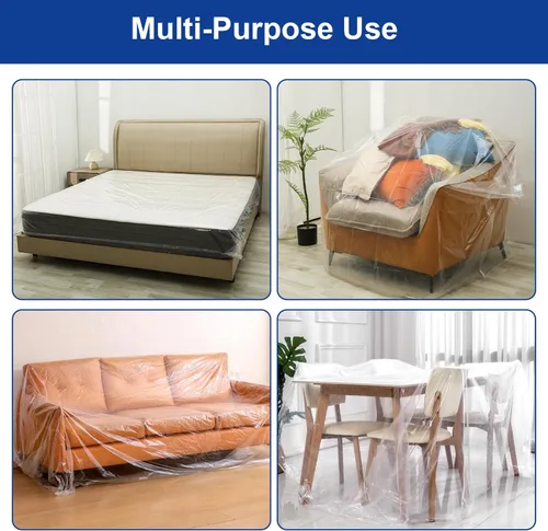 Vista 6 de TopSoon Mattress Storage Bag Mattress Disposal Bag Full/Twin Size 54-Inch by 87-Inch Clear